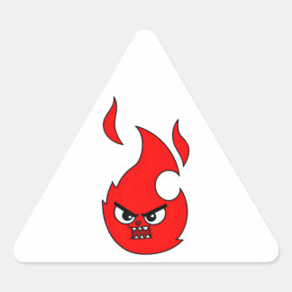 Adesivo Triangular Presentes engraçados do Fire emoji