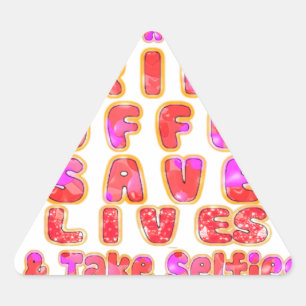 Adesivo Triangular Presentes engraçados para amantes de café