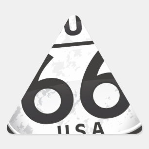 Adesivo Triangular Presentes históricos dos EUA Route66