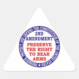 Adesivo Triangular Preservar o direito de vedar armas ( alteração seg