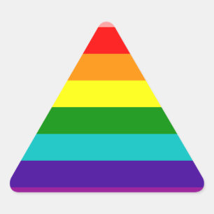 Adesivo Triangular Primeiro indicador Orgulho gay do arco-íris