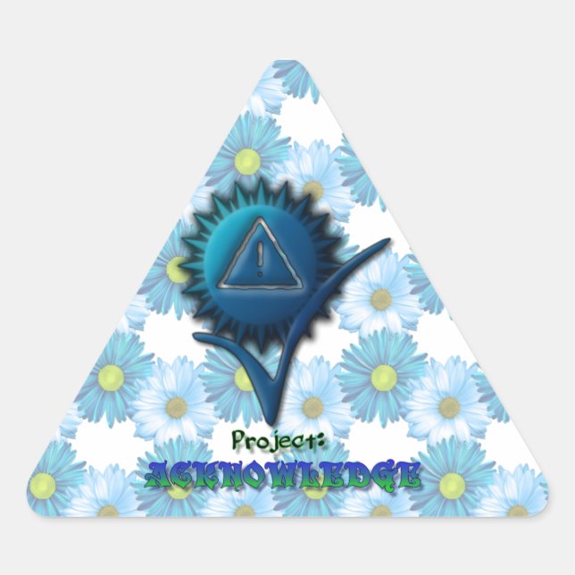 Adesivo Triangular Projeto: ACKNOWLEDGE  (Frente)