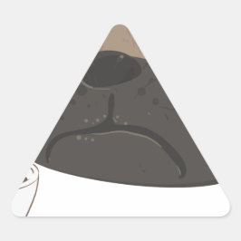 Adesivo Triangular Pug e café