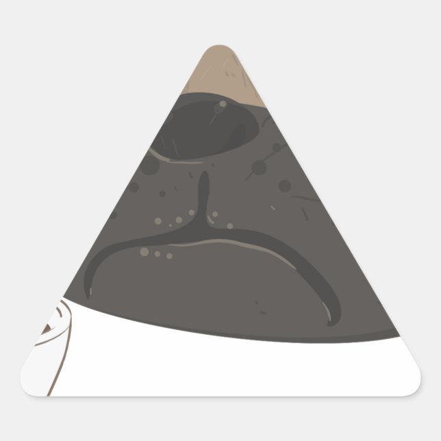 Adesivo Triangular Pug e café (Frente)