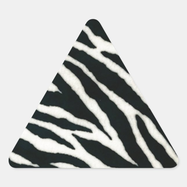 Adesivo Triangular RAB Rockabilly Zebra Imprime Preto e Branco (Frente)
