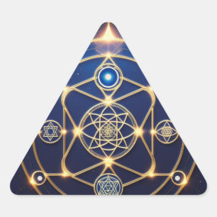 Adesivo Triangular Radiação Divina – 5: Energia Universal Iluminada