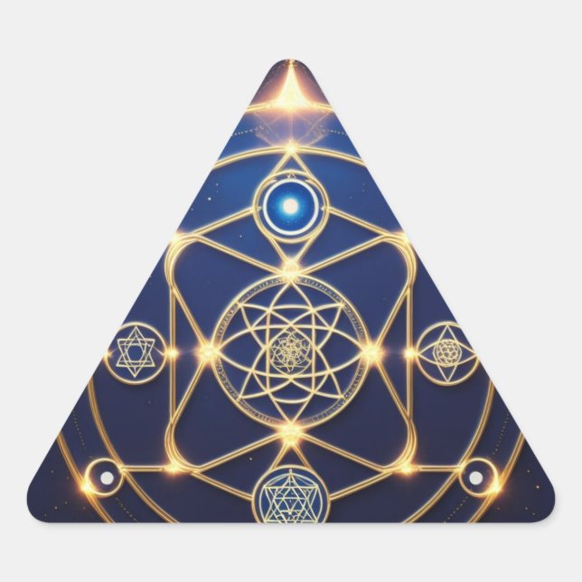 Adesivo Triangular Radiação Divina – 5: Energia Universal Iluminada (Frente)