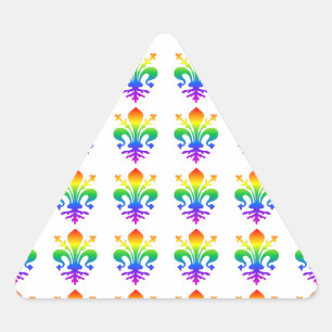 Adesivo Triangular Rainbow Fleur-de-lis