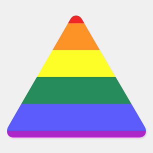 Adesivo Triangular Rainbow Pride Flag Sticker