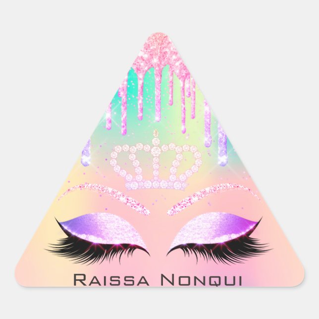 Adesivo Triangular Raissa Crown 16º Holográfico da 15 (Frente)