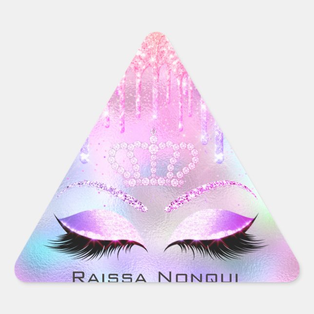 Adesivo Triangular Raissa Crown 16º Holográfico da Marca 157 (Frente)