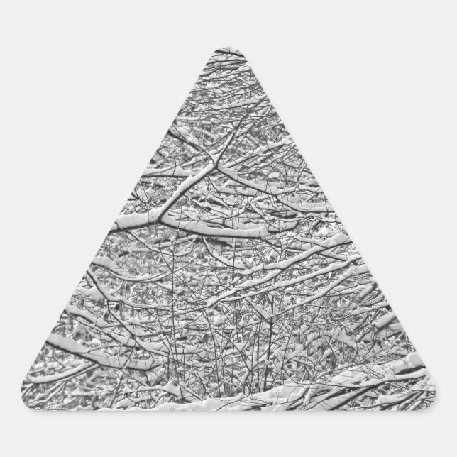 Adesivo Triangular Ramificações de Neve (Frente)