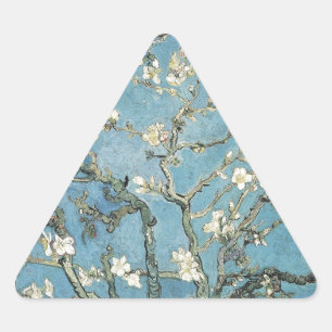 Adesivo Triangular Ramos da amêndoa de Vincent van Gogh   na flor,