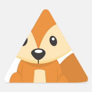 Adesivo Triangular Raposa Foxy