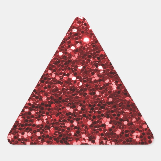 Adesivo Triangular Red Faux Glitter (Frente)