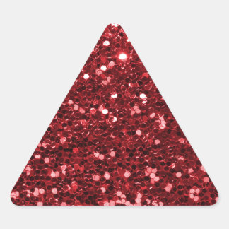 Adesivo Triangular Red Faux Glitter