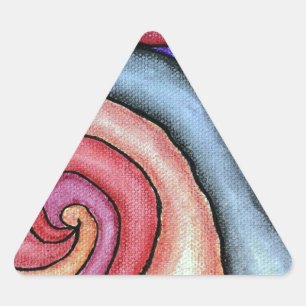 Adesivo Triangular Redemoinho da aguarela