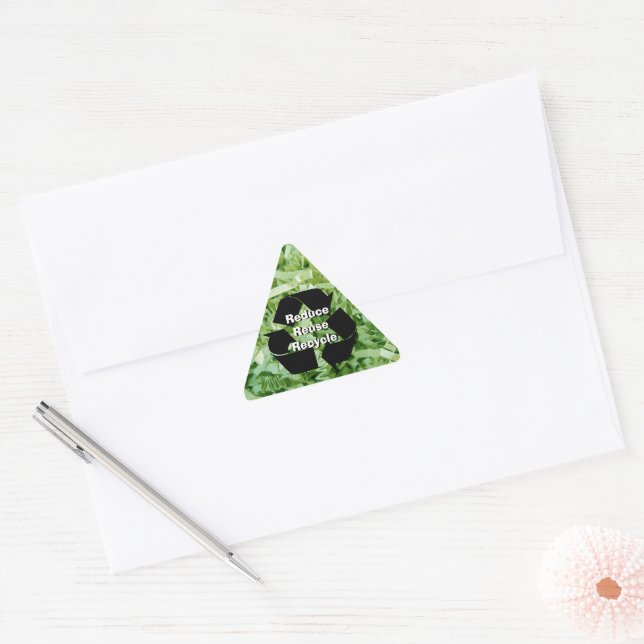 Adesivo Triangular Reduzir, Reutilizar, Reciclar (Envelope)