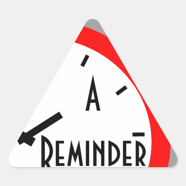 Adesivo Triangular Relógio Retroativo de Lembrete de Compromisso de M (Frente)