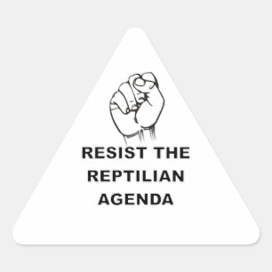 Adesivo Triangular Resistir À Agenda Reptiliana