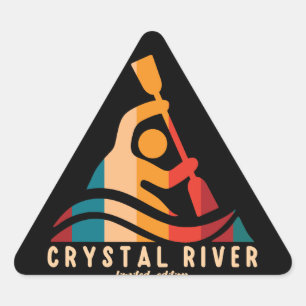 Adesivo Triangular Retro Crystal River Kayaking
