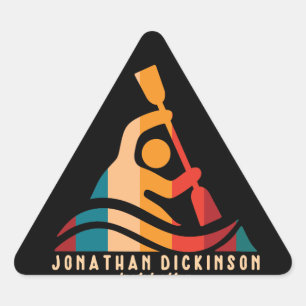 Adesivo Triangular Retro Jonathan Dickinson Kayaking