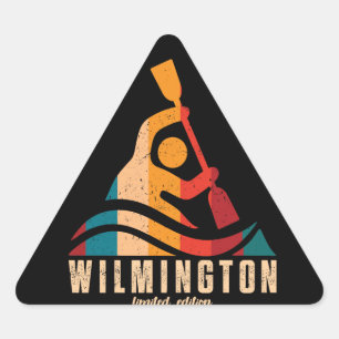 Adesivo Triangular Retro Wilmington Kayaking