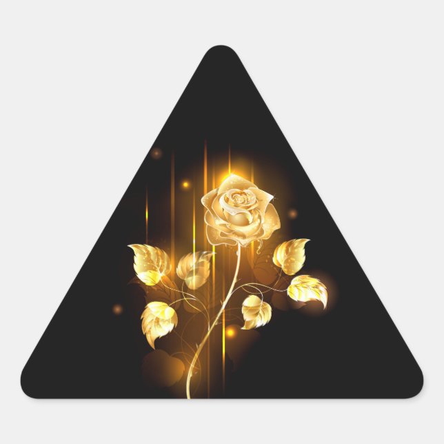 Adesivo Triangular Rosa dourada ( rosa de ouro ) (Frente)