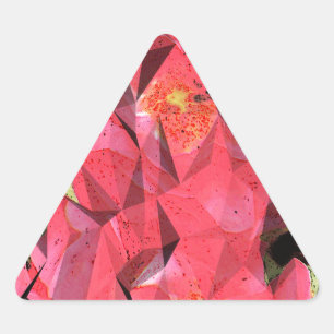 Adesivo Triangular Rosas Abstrato Cubist