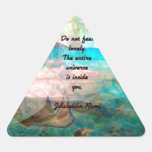 Adesivo Triangular Rumi Inspiração Citação Sobre O Universo
