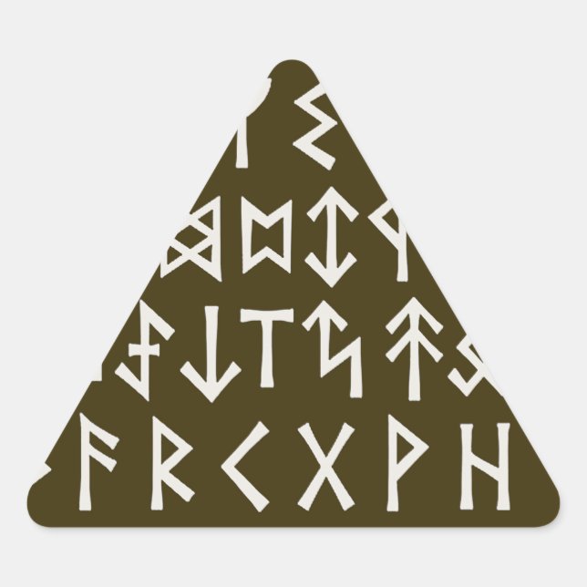 Adesivo Triangular Runas Futhark Antigas (Frente)