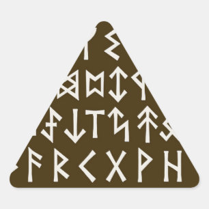 Adesivo Triangular Runas Futhark Antigas