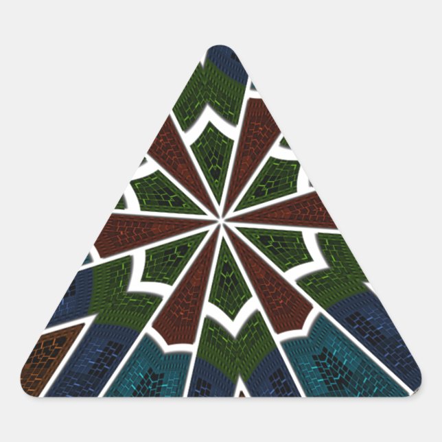 Adesivo Triangular Sari inspirou Design com detalhes de insinuação (Frente)