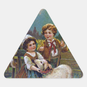 Adesivo Triangular Saudações páscoas 1908