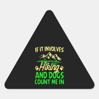 Adesivo Triangular Se Envolver Caminhadas E Cachorros Contar-Me