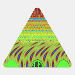 Adesivo Triangular Seja feliz Bolinhas Colorida Motif Gift