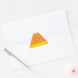 Adesivo Triangular Selo de Envelope de Candy Corn
