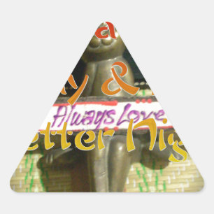 Adesivo Triangular Sempre Amor Hakuna Matata Tenha um bom dia e um Be
