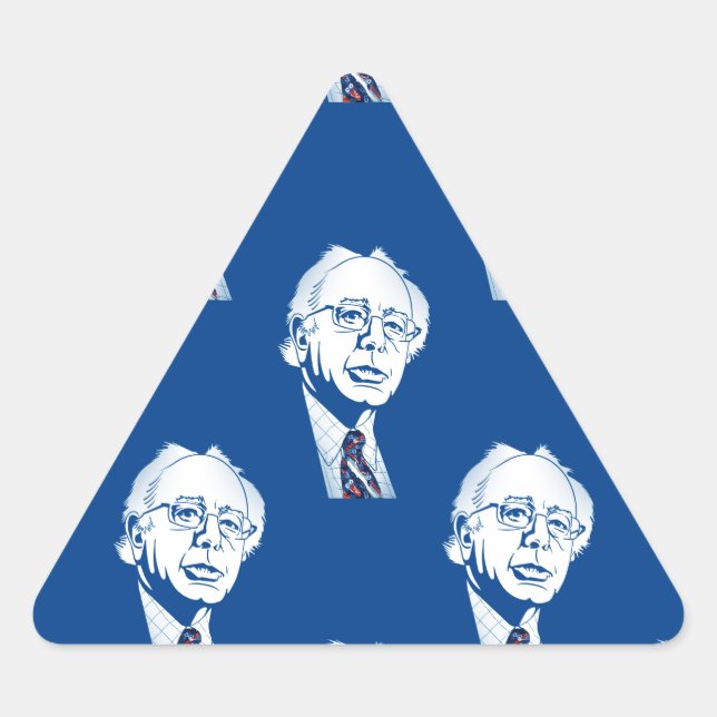 Adesivo Triangular sequin bernie sanders (Frente)