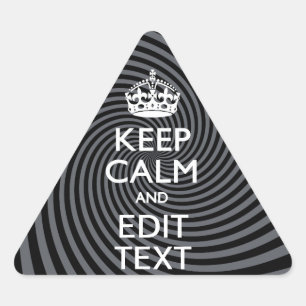 Adesivo Triangular Seu costume mantem o provérbio calmo no redemoinh