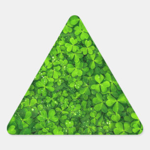 Adesivo Triangular Shamrock Clovers Green Irish Símbolo Irlanda
