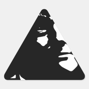 Adesivo Triangular Silhueta Trumphead de Donald Trump