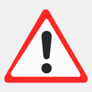 Adesivo Triangular Símbolo de Triângulo de Atenção