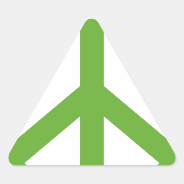 Adesivo Triangular Símbolo Verde de Paz (Frente)