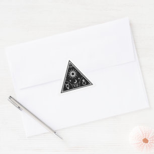 Adesivo Triangular Símbolos místicos