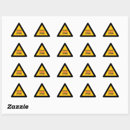 ADESIVO TRIANGULAR SINAIS DE TRÂNSITO DE DESIGN PERSONALIZADO CRIE-O-