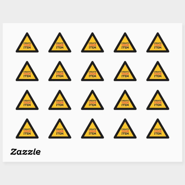 ADESIVO TRIANGULAR SINAIS DE TRÂNSITO DE DESIGN PERSONALIZADO CRIE-O- (Folha)