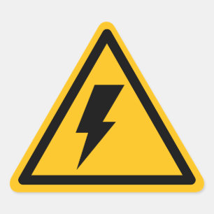 Adesivo Triangular Sinal de Alerta de Choque Elétrico
