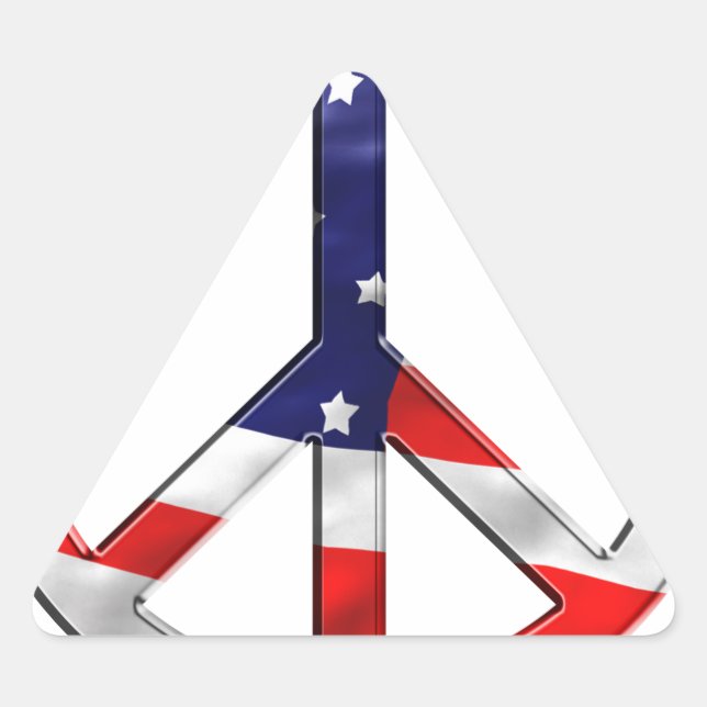 Adesivo Triangular sinal de paz da América (Frente)