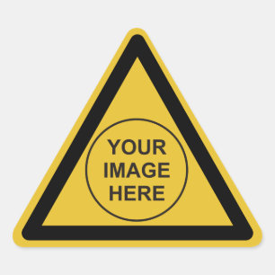 Adesivo Triangular Sinal de Triângulo de Aviso Personalizado